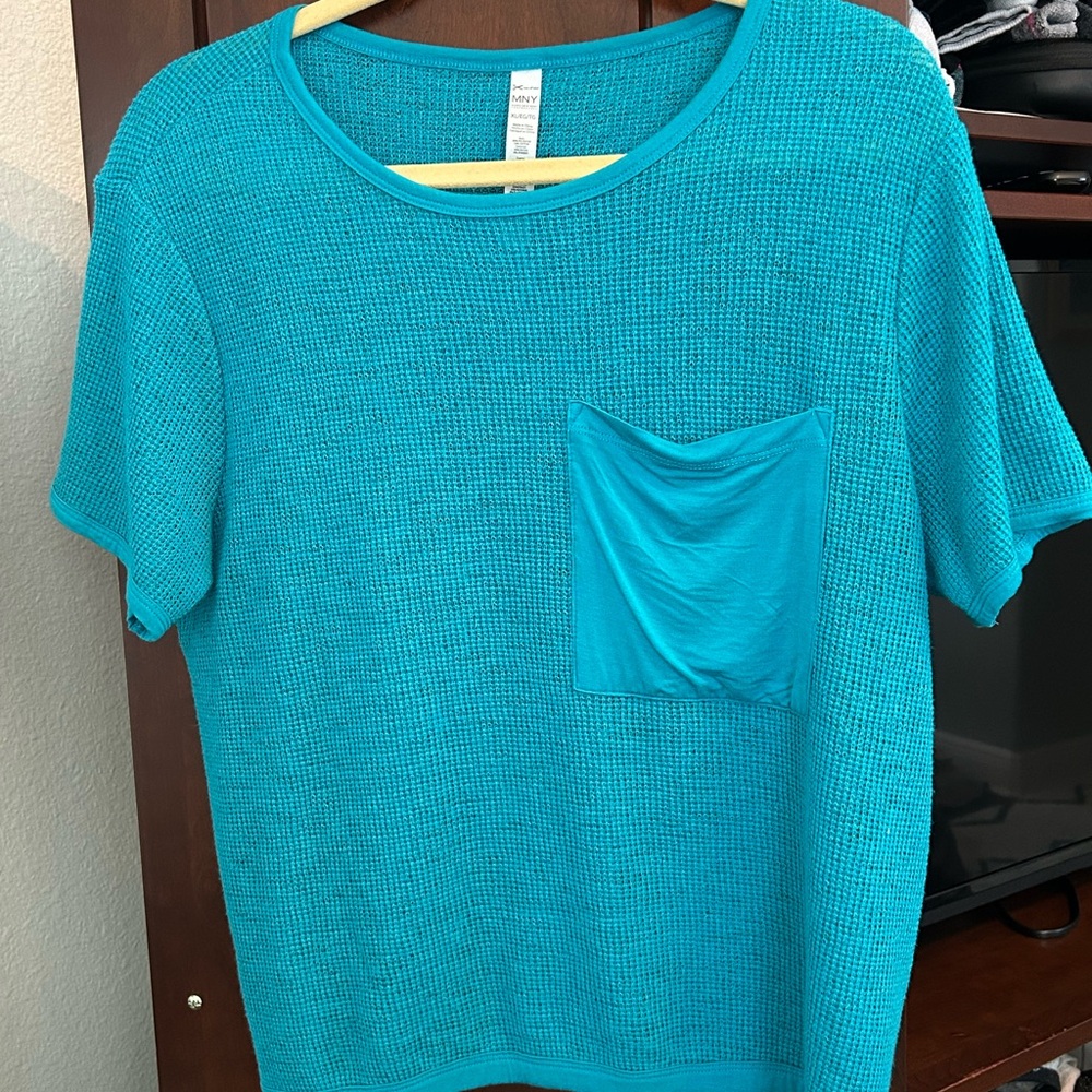 Marc New York Teal Short-Sleeve mesh Pocket Tee xl